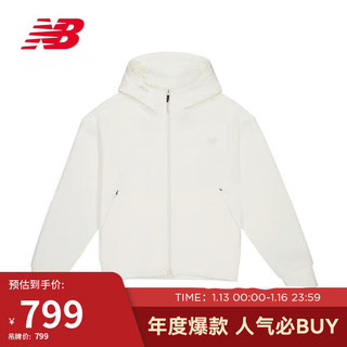 NEW BALANCE 外套女款24年冬季运动休闲舒适针织连帽夹克MDE12222 IV M