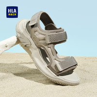 海澜之家（HLA）凉鞋男简约透气时尚百搭中青年沙滩鞋HAALXM2ACE0100 沙色42