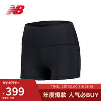 NEW BALANCE 运动裤24年女款舒适运动时尚修身跑步短裤WS41269 BK 2XL