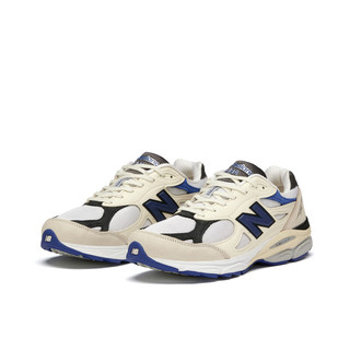 NEW BALANCE 男鞋女鞋990V3系列美产潮流百搭复古运动休闲鞋 米色/白色 M990WB3 44 (脚长28cm)