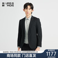 利郎轻时尚男装【TR暗提花】2024春季西服男青年通勤西装单西外套 黑灰 165