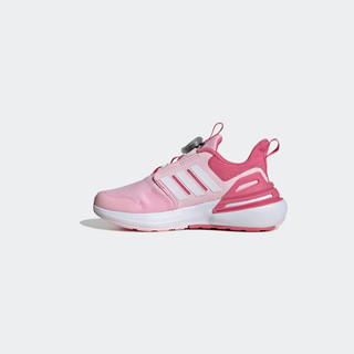 adidas RAPIDASPORT旋转按钮跑步鞋女小童儿童阿迪达斯轻运动 浅粉色/深粉色/白色 28.5(170mm)