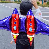 薇欧漫火箭气球翅膀蝴蝶充气相框背饰儿童卡通玩具拍照道具装饰品摆摊 买就贈打气筒（每个ID仅贈一个1