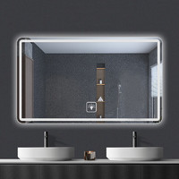 摩霄 智能浴室镜卫生间化妆镜贴墙镜触摸开关卫浴镜600*800mm三色灯光