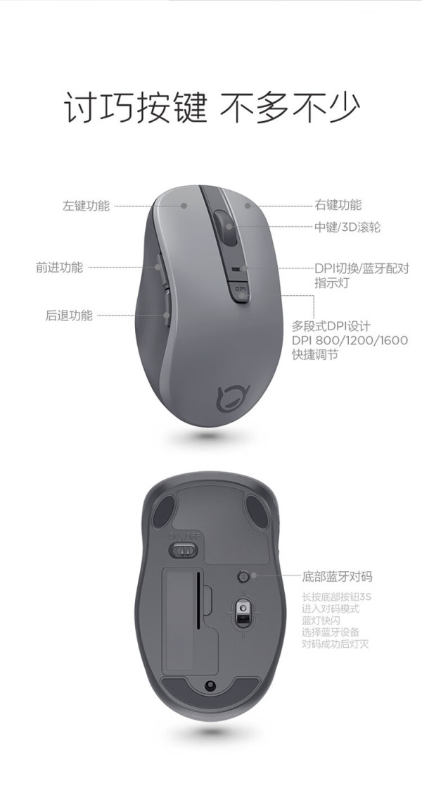 联想鼠标_lenovo 联想 小新m1蓝牙版 无线鼠标 1600dpi多少钱-什么