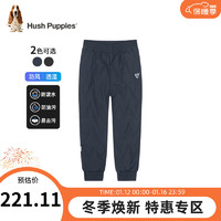 暇步士（Hush Puppies）童装男童女童羽绒长裤2023冬装儿童裤子保暖舒适三防科技面料 藏蓝 105cm