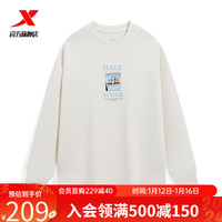 XTEP特步套头卫衣2024年春季潮流运动上衣976128920008 棉花白 3XL
