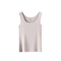 曼妮芬(Maniform)无痕打底衫莫代尔纯色可外穿女士背心内衣20400299 030灰色 160/85