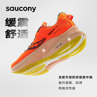 索康尼（SAUCONY）男鞋 2024春TEMPUS坦途跑鞋运动鞋缓震透气轻质休闲跑步鞋 S20720/坦途/桔色 43 码