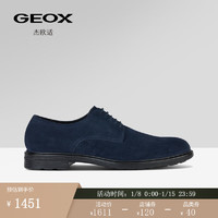 GEOX杰欧适男鞋2024年早春商务正装皮鞋WALK PLEASURE U45CGB 海军蓝C4002 40