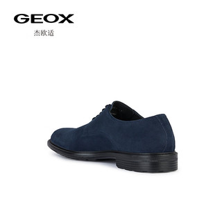 GEOX杰欧适男鞋2024年早春商务正装皮鞋WALK PLEASURE U45CGB 海军蓝C4002 40