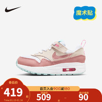 NIKE 耐克童鞋男女童气垫运动鞋AIR MAX 1轻盈缓震易穿脱儿童鞋 白/星尘红/冰番石榴色/魅力粉 29.5码 适合脚长18cm