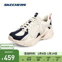 斯凯奇（Skechers）牛仔机甲鞋三代运动鞋896212/894209 女款-白色/海军蓝/红色/WNVR 37