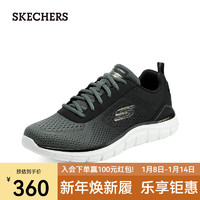 斯凯奇（Skechers）男渐变潮流透气轻质回弹跑步运动鞋232399 橄榄色/黑色/OLBK 44