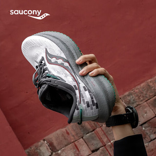 索康尼（SAUCONY）男鞋 2024春季胜利21竞速跑鞋稳定支撑运动鞋耐磨减震跑步鞋 胜利21/重磅来袭/灰绿/北京城市款 42 内长265mm