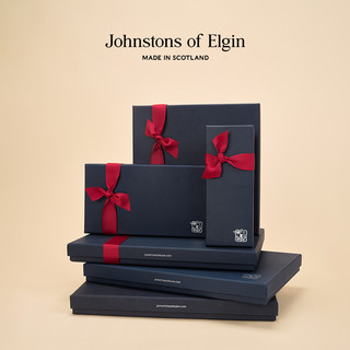 Johnstons of Elgin 渐变宽幅纯羊绒围巾男女礼盒女