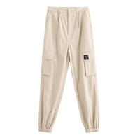 INMAN 茵曼 宽松中高腰休闲裤 18213193HM292
