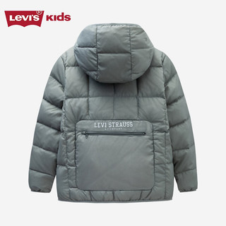 Levi's李维斯童装男女童轻薄羽绒服收纳便携儿童保暖上衣 暗影绿 110/56