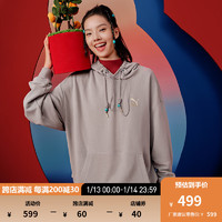 彪马（PUMA）【CNY】 男女同款运动连帽卫衣 BZ TOH HOODIE 625833 浅灰色-62 M(175/96A)