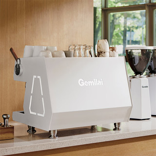 格米莱（GEMILAI）意式半自动咖啡机 复合式冲煮头 旋转泵 独立多锅炉系统 骑士四代CRM3111 白色