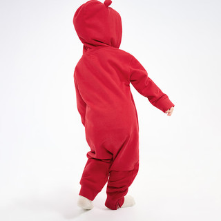 Gap婴儿冬季2023LOGO法式圈织软连体衣855734儿童装连体爬服 红色 73cm(6-9月) 尺码偏小，选大一码