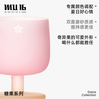 MU16创意简约无铅玻璃水晶杯鸡尾酒杯套装糖果系列樱花4支装 【春季】樱花-4支装