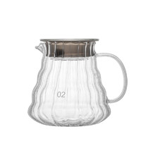 88VIP：CLITON 耐热玻璃分享咖啡壶冰滴滤V60竖纹简易手冲冷水壶500ml