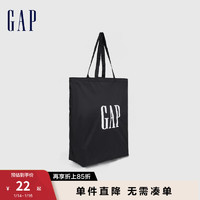 Gap 盖璞 女装LOGO印花休闲单肩包654312 夏季款大容量休闲手提包女 黑色 均码