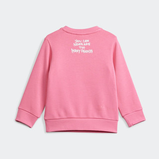 adidas运动长袖套装女婴童春季阿迪达斯三叶草IT7916 粉色 92CM