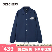 斯凯奇（Skechers）【秦霄贤同款】中性裥棉外套 L124U048 海军蓝/00DU XL