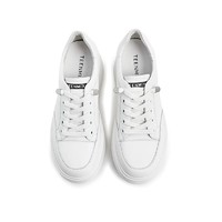 天美意（TEENMIX）女鞋小白鞋厚底板鞋免系带休闲鞋女BC531AM2 白色 36