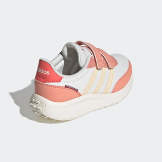 adidas RUN 70s CF K魔术贴休闲运动鞋女小童阿迪达斯轻运动 汉玉白/橙色/浅橘色 28.5(170mm)