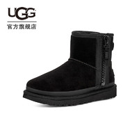 UGG冬季女士平底圆头侧拉链迷你时尚短靴 1144034BLK|黑色39