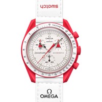 swatch 斯沃琪 X OMEGA 欧米茄联名 42毫米石英腕表 MISSION TO MARS SO33R100