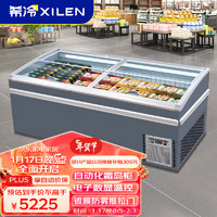 XILEN 希冷 超市组合岛柜冷冻柜商用展示柜卧式冰柜海鲜肉类面食食品冻柜DIF1309LB  1.3直柜(1320