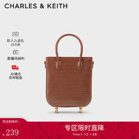 CHARLES & KEITH CHARLES&KEITH;大容量手提单肩包包女包女士CK2-30701245 Chocolate巧克力色 M