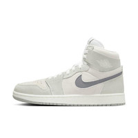 耐克（NIKE）Jordan AJ1烟灰白男子翻毛皮高帮休闲运动鞋篮球鞋 DV1307-101 40码