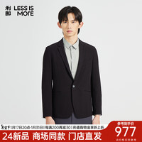 利郎轻时尚男装【肌理绉布泡泡纱】24春季西服男青年通勤西装外套 黑色 175