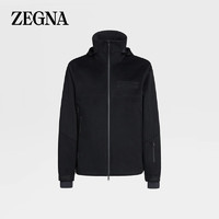 杰尼亚（Zegna）黑色Oasi Cashmere Elements 束腰夹克UCT49A6-CCT525-K09-M