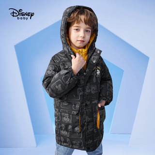 Disney baby 迪士尼童装男童羽绒服三合一中长款冬儿童冬季洋气时髦