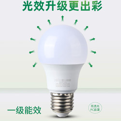 NVC Lighting 雷士照明 雷士（NVC）LED灯泡球泡家用商用大功率高亮节能正白光6500K8W