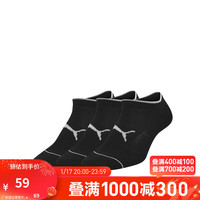 PUMA彪马 短袜运动袜子(三对装)SNEAKER 907917 黑色 01 EU:35-38 规格:21-22