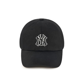 MLB刺绣软顶棒球帽休闲鸭舌帽3ACP0113N-50BKS-F/黑色 纽约洋基队/黑色/大标