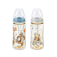 NUK 宽口径迪士尼PPSU仿母乳防胀气感温彩色奶瓶硅胶奶嘴