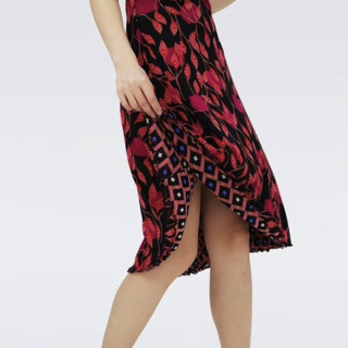 Diane Von Furstenberg 女士短款连衣裙 DS4R006 玫瑰粉 XS