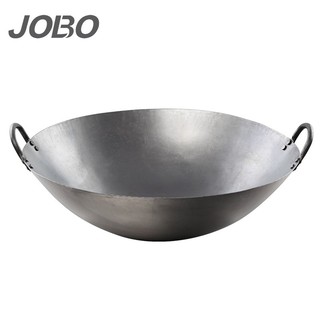 巨博(JOBO) 炒锅双耳熟铁锅 商用食堂饭店双耳炒菜锅 口径约53cm