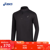 ASICS 亚瑟士 运动T恤男子跑步长袖舒适运动上衣轻量 2011D082-001 黑色 S