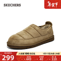 斯凯奇（Skechers）户外休闲复古加绒保暖雪地靴一脚蹬鞋子205179 棕褐色/TAN 42