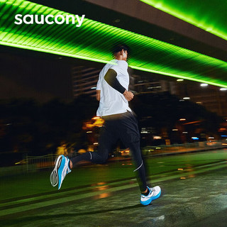 索康尼（SAUCONY）男鞋 2024春胜利21竞速跑鞋舒适透气运动鞋耐磨减震跑步鞋 胜利21/重磅来袭/灰兰 41/8/260mm