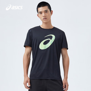 ASICS 亚瑟士 男士运动舒适T恤跑步短袖 2011C442-001 黑色 L